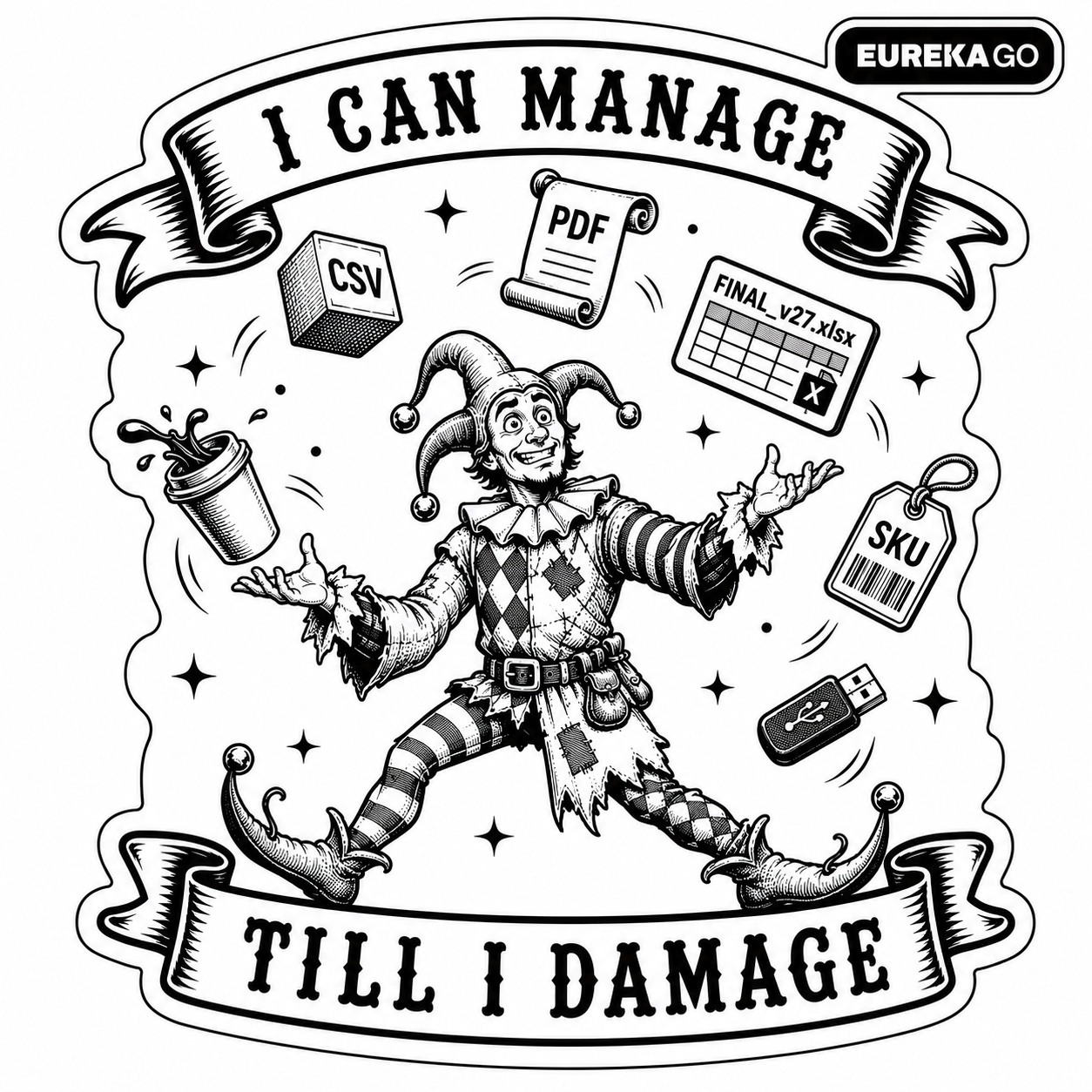 The Juggler — sticker artwork